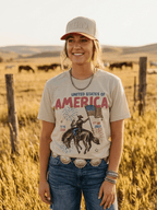 United States of America Cowboy Graphic Tee - Qu!rk Boutique