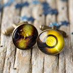 Voyager Golden Record Antique Bronze Cufflinks - Qu!rk Boutique