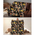 Vintage Cowgirl Collage Micro Fleece Throw Blanket 60" x 80" Made in America - Qu!rk Boutique