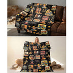 Baha Ranch Vintage Cowboy Collage Western Ultra Soft Minky Throw Blanket 60" x 80" Made in America - Qu!rk Boutique