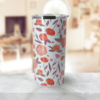 Red Floral Travel Mug - Qu!rk Boutique
