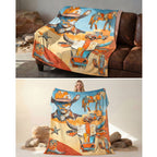 Western Ways Rustic Throw Blanket 60x80 Ultra-Soft Micro Fleece Made in America - Qu!rk Boutique