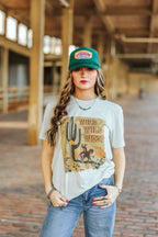 Wild West Cactus Graphic Tee - Qu!rk Boutique