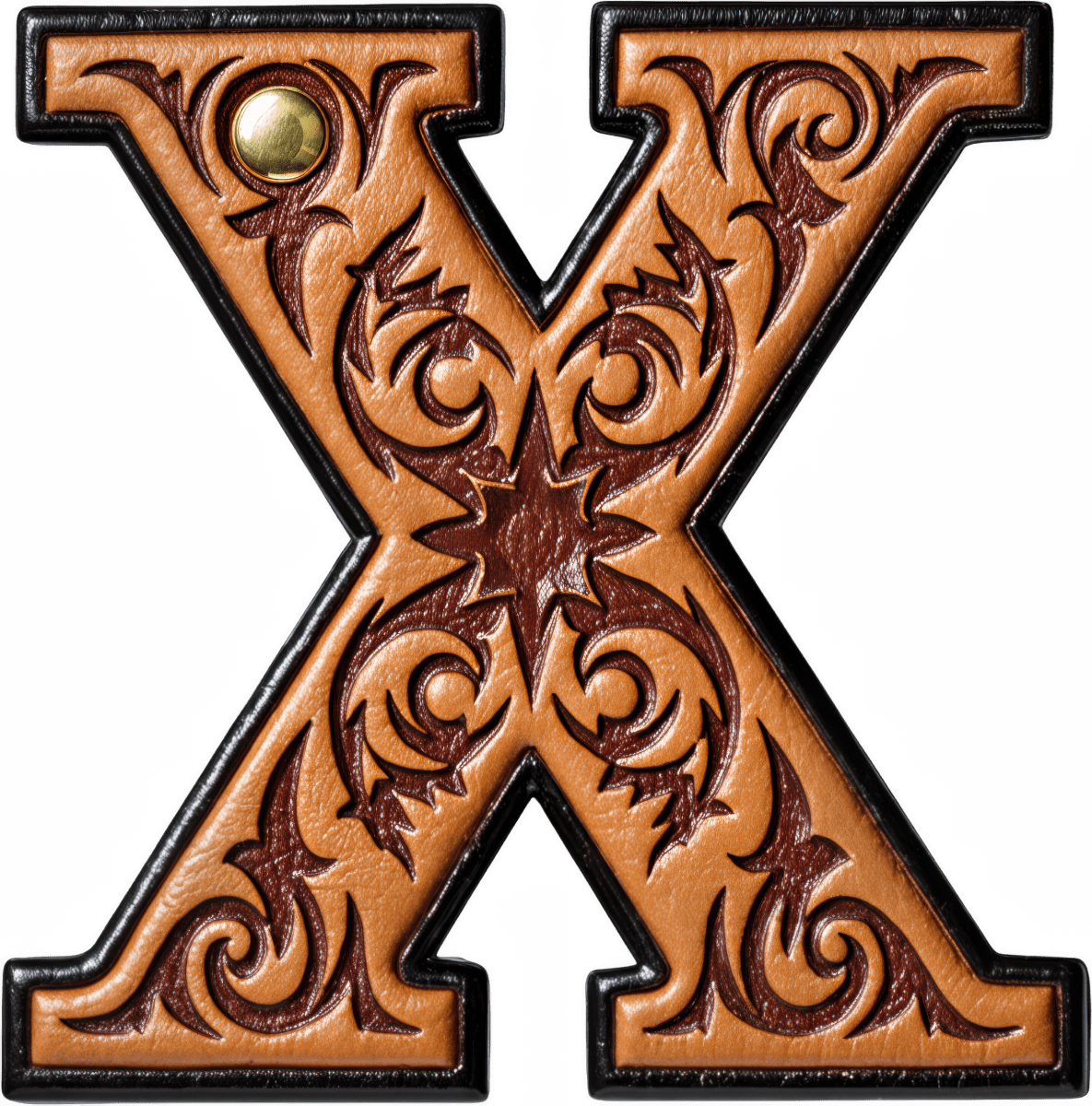 Monogrammed Initial Western Leather Look Saddle Longhorn Cowboy Cowgirl Kitchen Dish Towels Made in America - Qu!rk Boutique