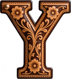 Monogrammed Initial Western Leather Look Saddle Longhorn Cowboy Cowgirl Kitchen Dish Towels Made in America - Qu!rk Boutique